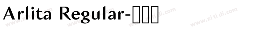 Arlita Regular字体转换